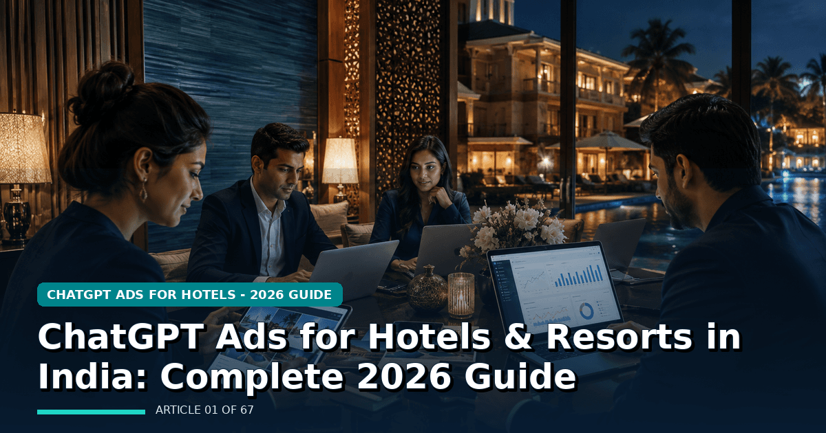 ChatGPT Ads for Hotels & Resorts in India: Complete 2026 Guide