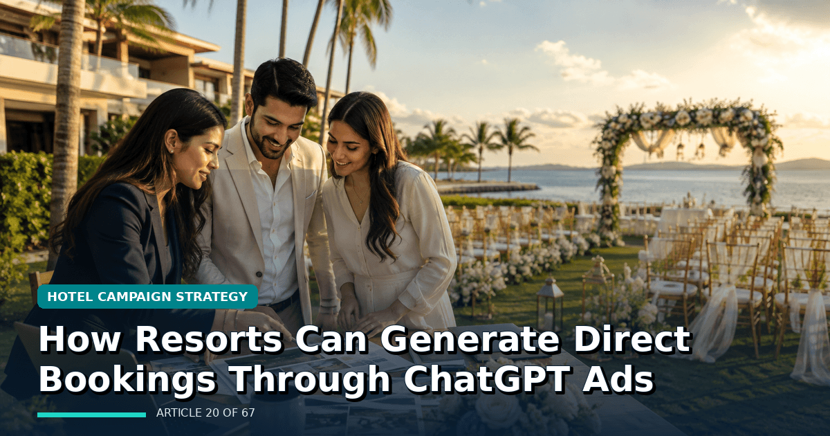 How Resorts Can Generate Direct Bookings Through ChatGPT Ads