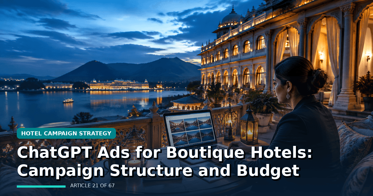 ChatGPT Ads for Boutique Hotels: Campaign Structure and Budget