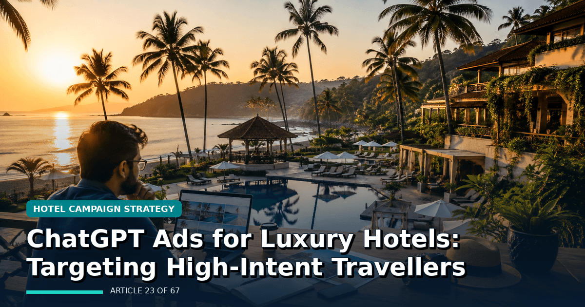 ChatGPT Ads for Luxury Hotels: Targeting High-Intent Travellers
