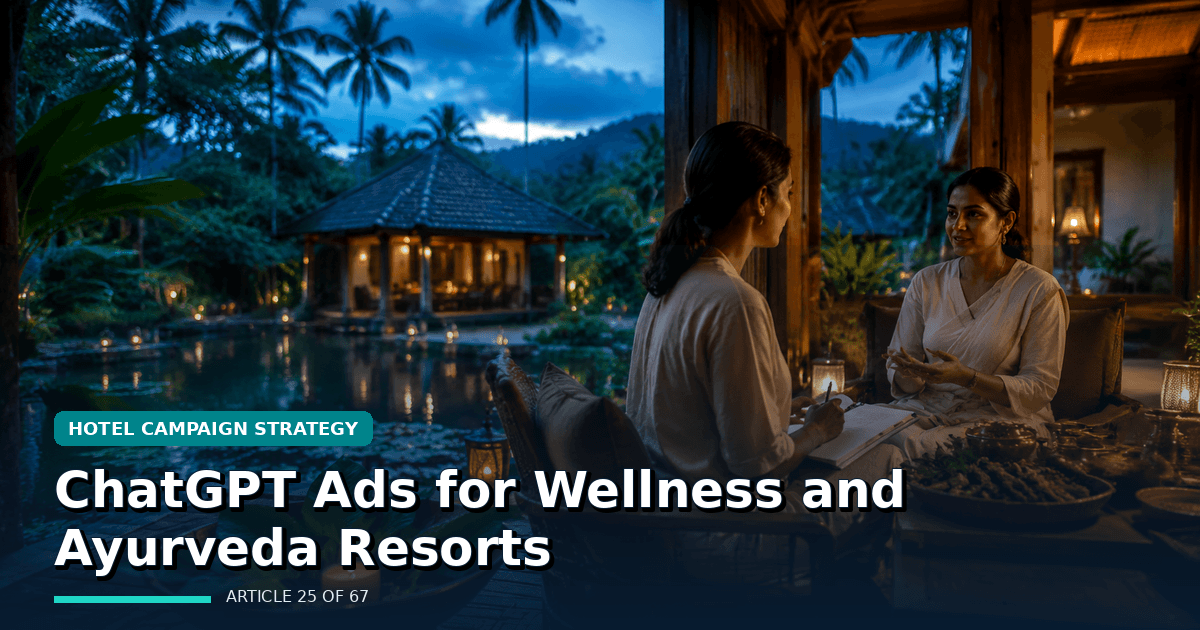 ChatGPT Ads for Wellness and Ayurveda Resorts