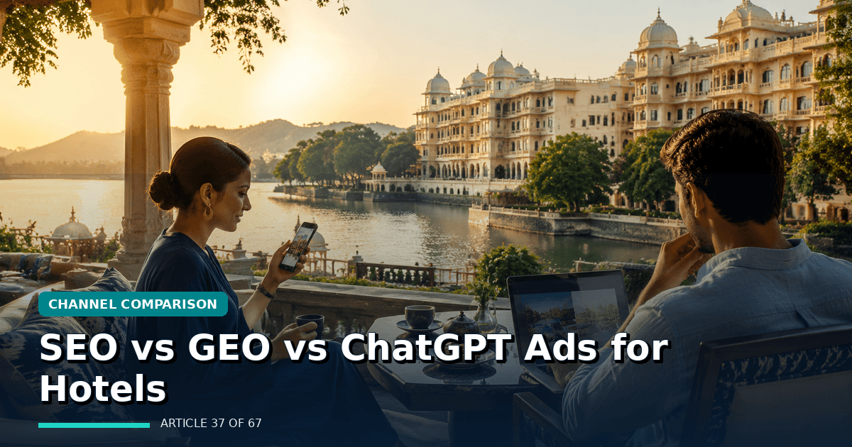 SEO vs GEO vs ChatGPT Ads for Hotels