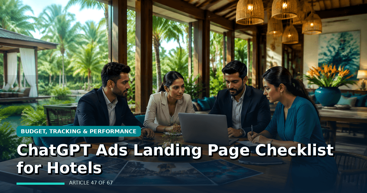 ChatGPT Ads Landing Page Checklist for Hotels