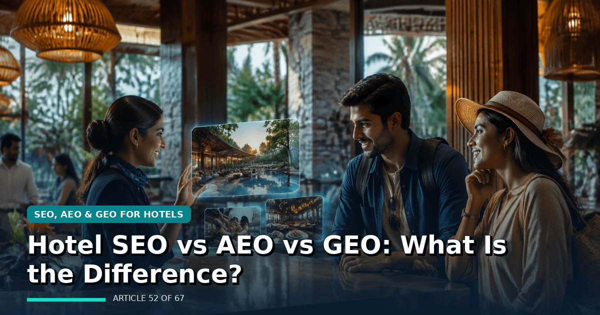 Hotel SEO vs AEO vs GEO: What Is the Difference?