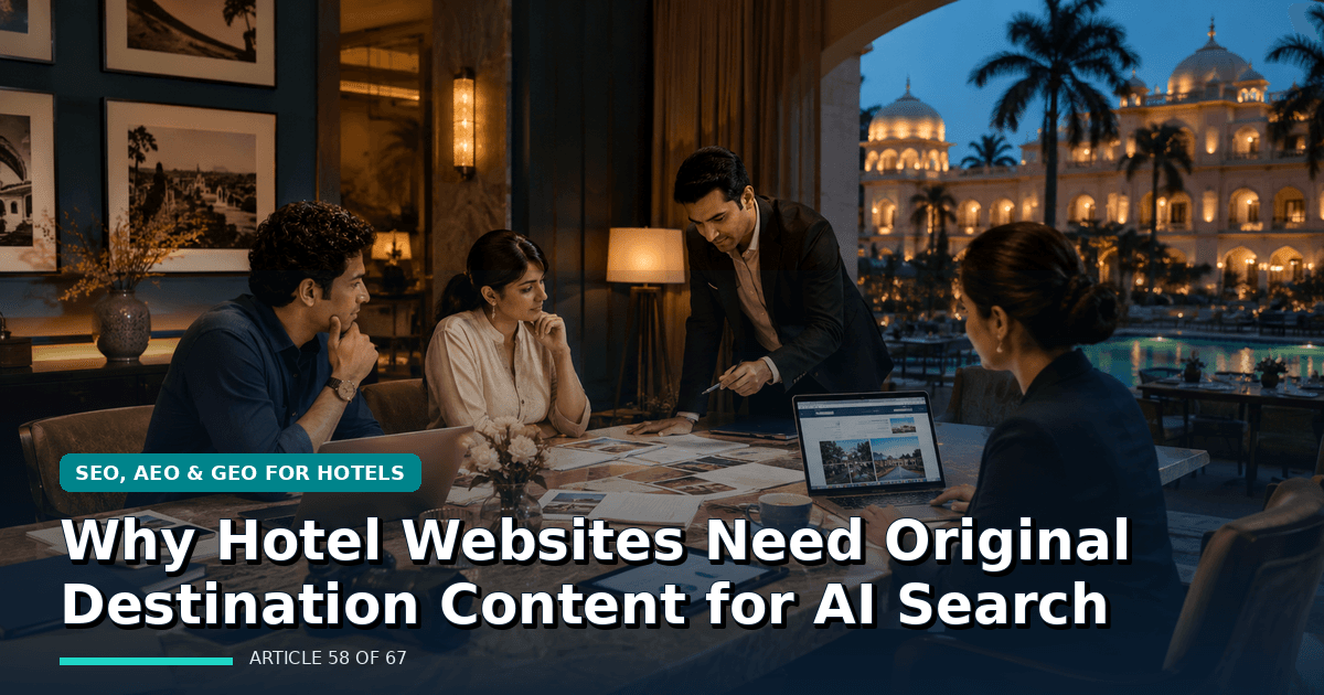Why Hotel Websites Need Original Destination Content for AI Search