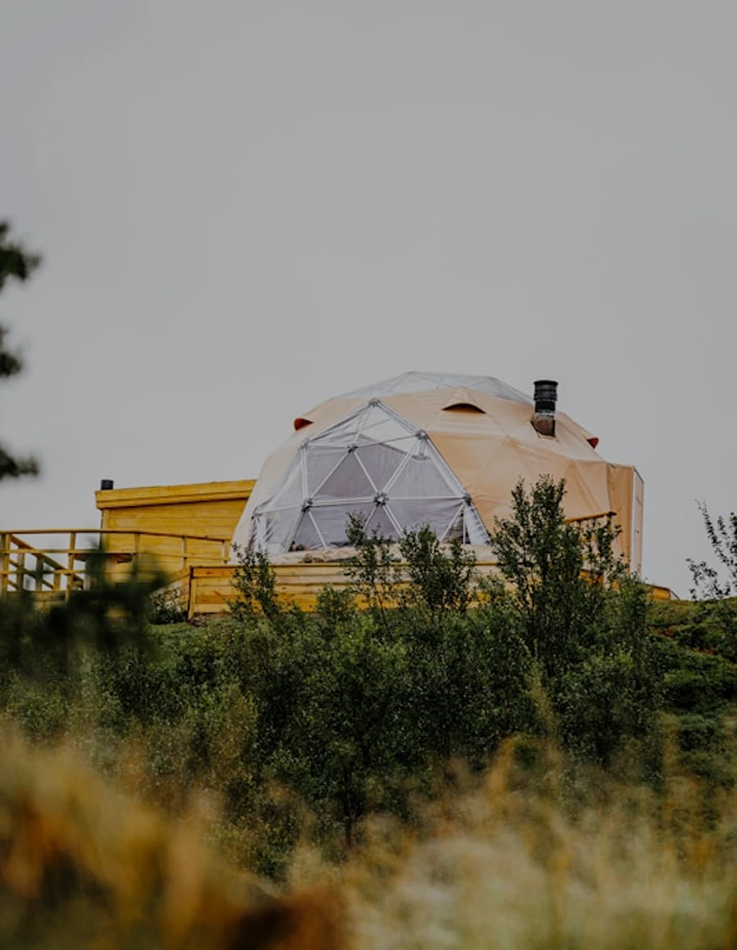 Glamping dome at a nature resort