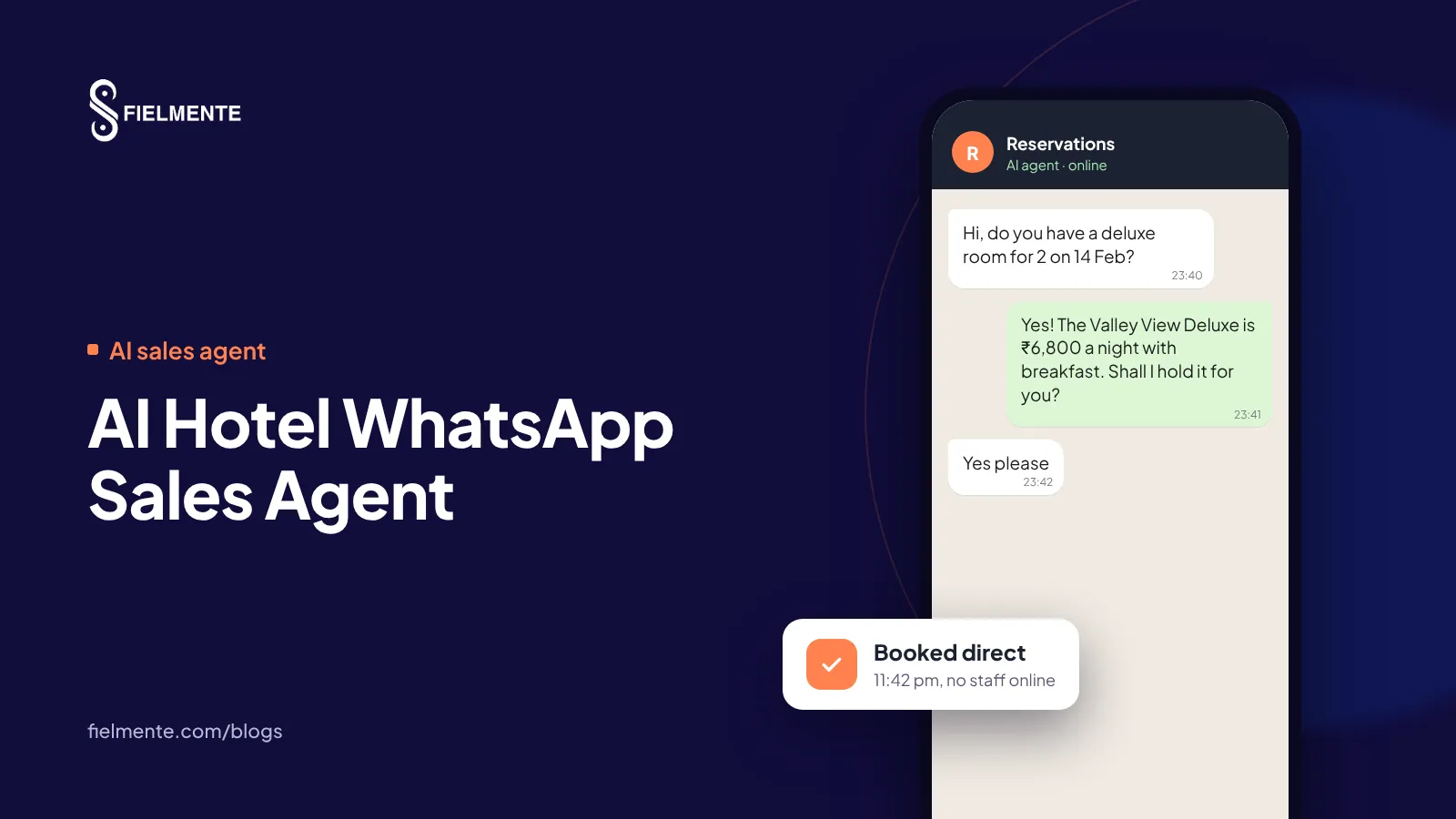AI Hotel WhatsApp Sales Agent