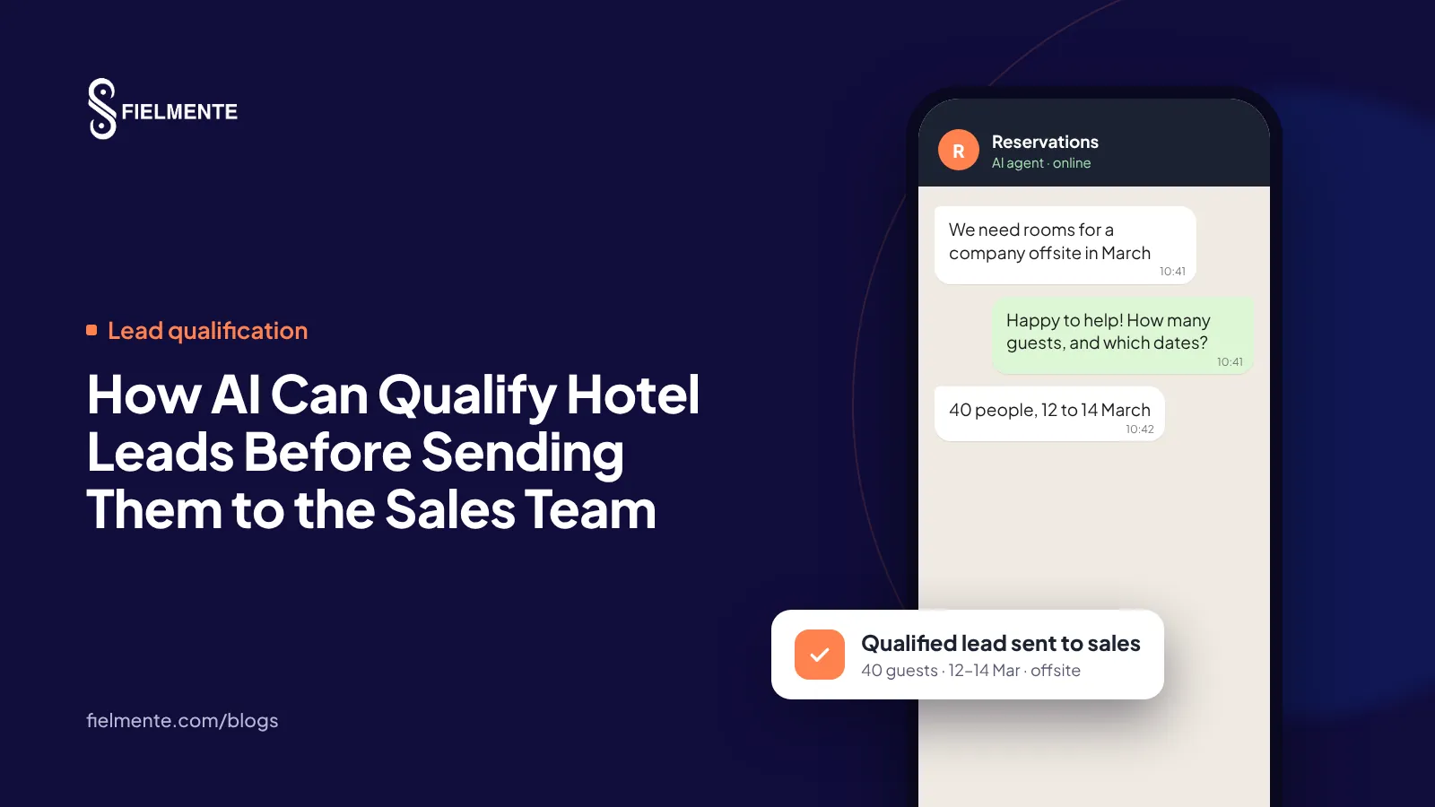 How AI Can Qualify Hotel Leads Before Sending Them to the Sales Team