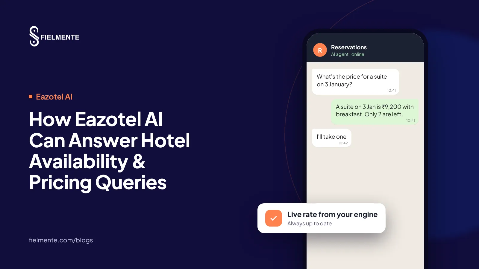 How Eazotel AI Can Answer Hotel Availability & Pricing Queries