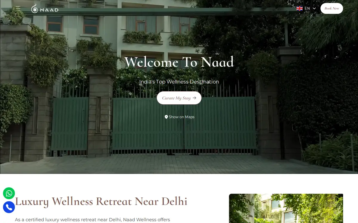 NAAD Wellness website, desktop view