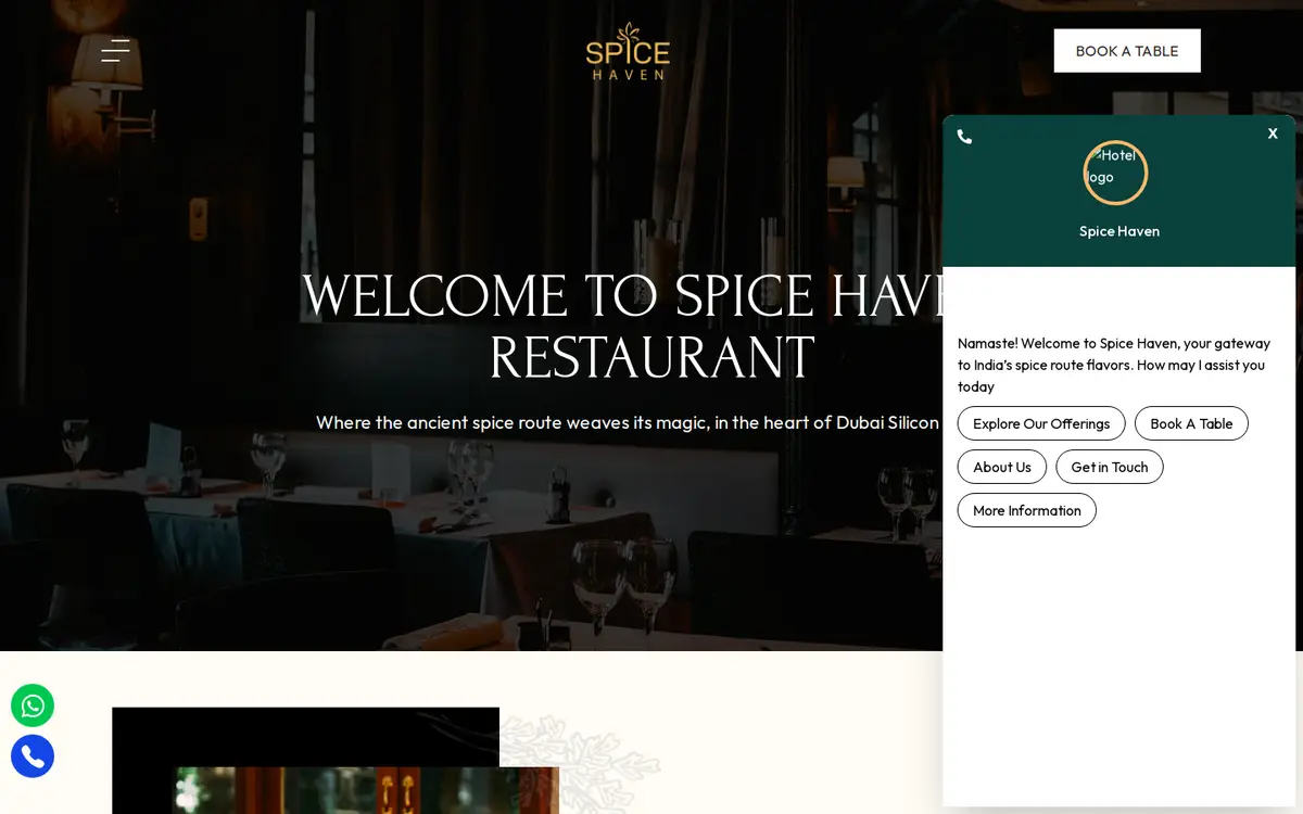 Spice Haven website, desktop view
