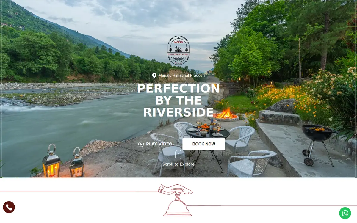 Waterfront Estate by Moets website, desktop view
