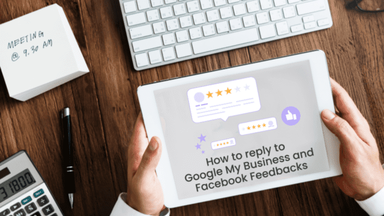 reply to google reviews and facebook feedbacks
